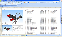 Work instructions viewed inside of Microsoft Excel Workbook